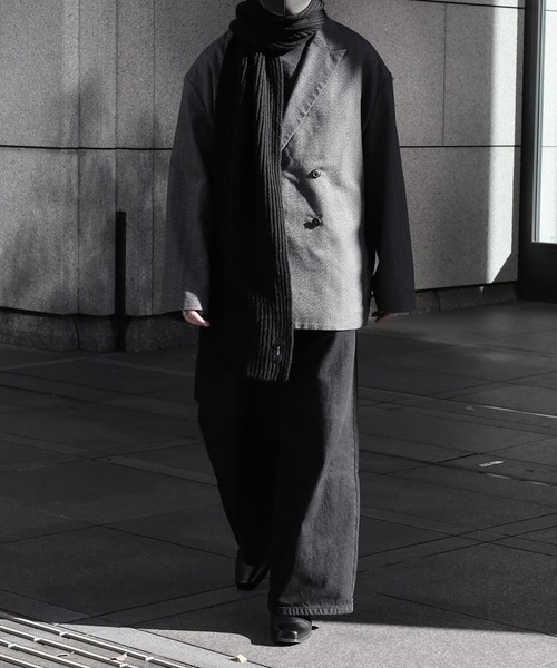 CALLNE】Mohairmix Big Knit Stole/両畔モヘア混 大判ニットストール