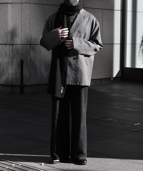 CALLNE】Mohairmix Big Knit Stole/両畔モヘア混 大判ニットストール