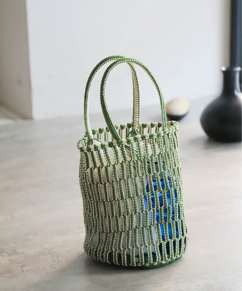 NOMBRE IMPAIR（ノンブルアンペール）の「アナンズ タテ柄バケットBAG（ショルダーバッグ・レディース・ブラック/ブラウン/グリーン・FREE）」の3枚目の写真