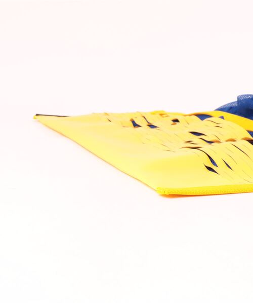 yoshiokubo（ヨシオクボ）の「yoshiokubo ヨシオクボ / CROSS LINE BAG L クロスラインビッグバッグ / YKS24901（トートバッグ・メンズ・グリーン/ブラック/イエロー・FREE）」の6枚目の写真