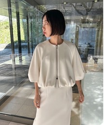 エミアトリエ新品⭐️ecoダンボールノーカラーブルゾン