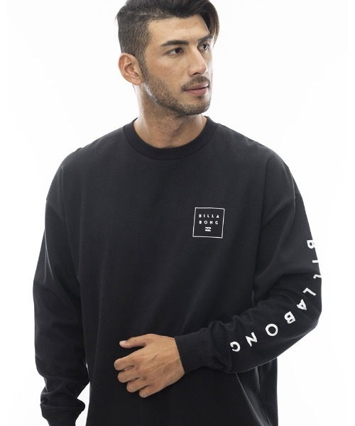 BILLABONG（ビラボン）の「BILLABONG メンズ SQUARE LOGO ロンT 【2024年春夏モデル】/ビラボンスクエアブランドロゴプリントリラックスシルエットロングスリーブ長袖ロンT・カットソー（Tシャツ/カットソー・メンズ・ホワイト/オートミール/グリーン系その他/ブラック・LARGE/X-LARGE/MEDIUM）」の8枚目の写真