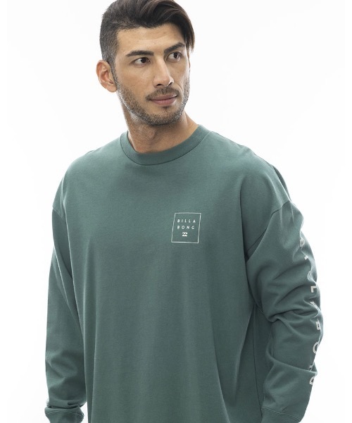 BILLABONG（ビラボン）の「BILLABONG メンズ SQUARE LOGO ロンT 【2024年春夏モデル】/ビラボンスクエアブランドロゴプリントリラックスシルエットロングスリーブ長袖ロンT・カットソー（Tシャツ/カットソー・メンズ・ホワイト/オートミール/グリーン系その他/ブラック・LARGE/X-LARGE/MEDIUM）」の11枚目の写真
