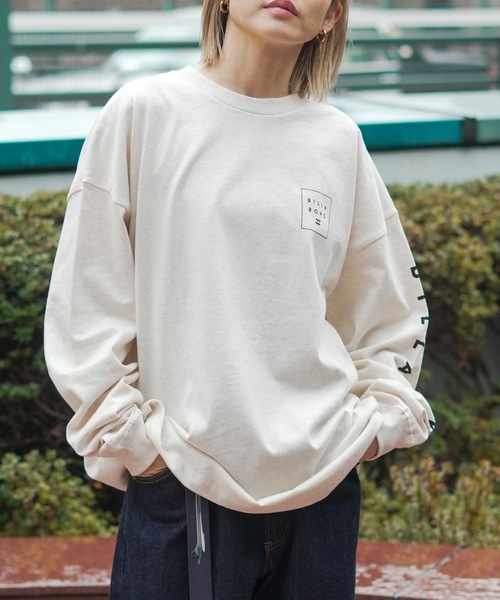 BILLABONG（ビラボン）の「BILLABONG メンズ SQUARE LOGO ロンT 【2024年春夏モデル】/ビラボンスクエアブランドロゴプリントリラックスシルエットロングスリーブ長袖ロンT・カットソー（Tシャツ/カットソー・メンズ・ホワイト/オートミール/グリーン系その他/ブラック・LARGE/X-LARGE/MEDIUM）」の20枚目の写真