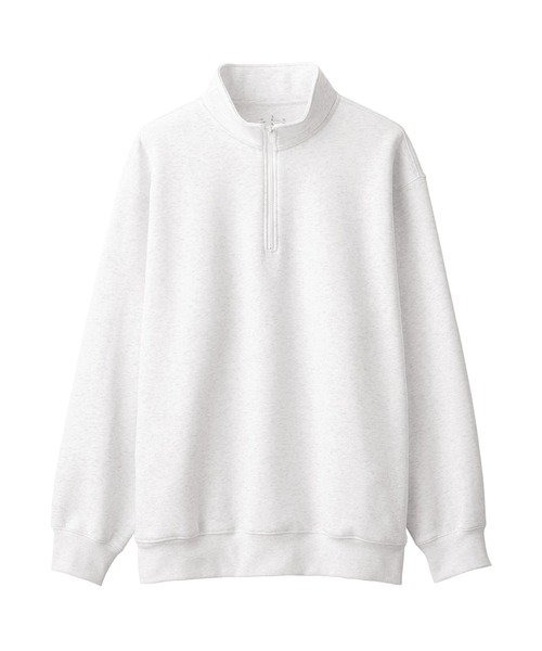 無印良品（ムジルシリョウヒン）の「紳士　ハーフジップスウェットシャツ（スウェット・メンズ・ブラック/グレー/ライトグレー・XL/S/L）」の10枚目の写真