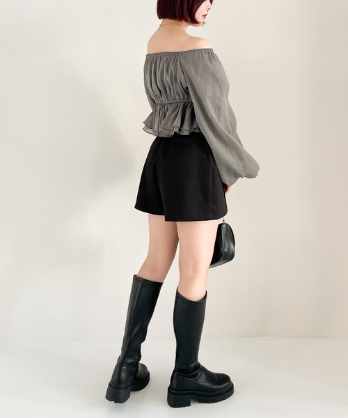 Heather（ヘザー）の「ボリュームスクエアブラウス  105005（シャツ/ブラウス・レディース・グレー/オフホワイト/ピンク・FREE）」の21枚目の写真