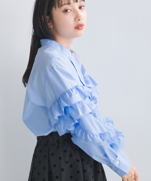 チュール重ねフリルブラウス PICCIN（ピッチン）の「チュール重ねフリルブラウス（シャツ