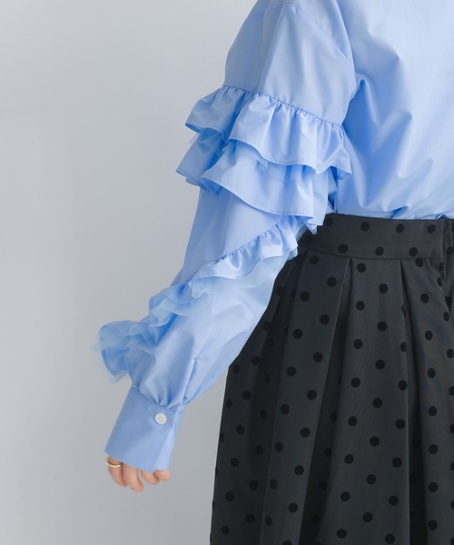 チュール重ねフリルブラウス PICCIN（ピッチン）の「チュール重ねフリルブラウス（シャツ