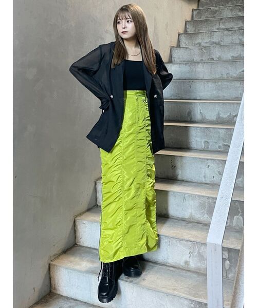 MURUA（ムルーア）の「シアーテーラードジャケット（テーラードジャケット・レディース・ベージュ/ライトグレー/ブラック・FREE）」の19枚目の写真