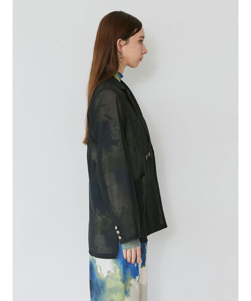 MURUA（ムルーア）の「シアーテーラードジャケット（テーラードジャケット・レディース・ベージュ/ライトグレー/ブラック・FREE）」の17枚目の写真