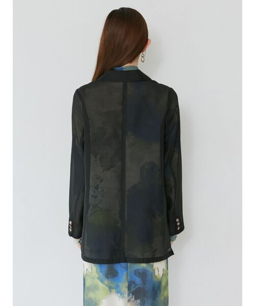 MURUA（ムルーア）の「シアーテーラードジャケット（テーラードジャケット・レディース・ベージュ/ライトグレー/ブラック・FREE）」の16枚目の写真