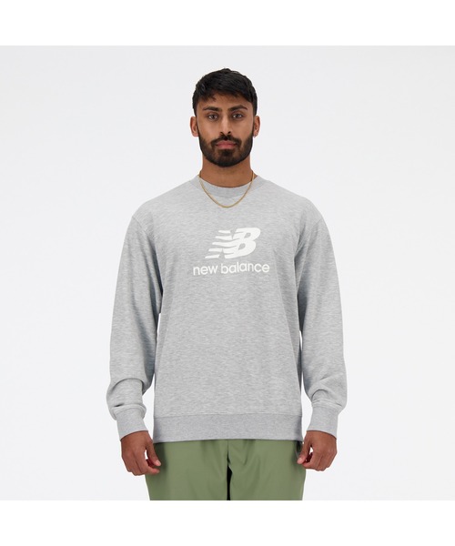 NEW BALANCE（ニューバランス）の「Sport Essentials Stacked Logo スウェットクルー（スウェット・メンズ・ブラック/ライトグレー/ネイビー・XX-LARGE/X-LARGE/LARGE/MEDIUM/SMALL）」の20枚目の写真