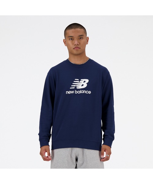 NEW BALANCE（ニューバランス）の「Sport Essentials Stacked Logo スウェットクルー（スウェット・メンズ・ブラック/ライトグレー/ネイビー・XX-LARGE/X-LARGE/LARGE/MEDIUM/SMALL）」の18枚目の写真