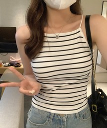 【パッド付】スパゲッティストラップ アメスリ キャミソール ブラトップ