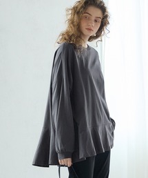 裾フレアチュニックロングTシャツ