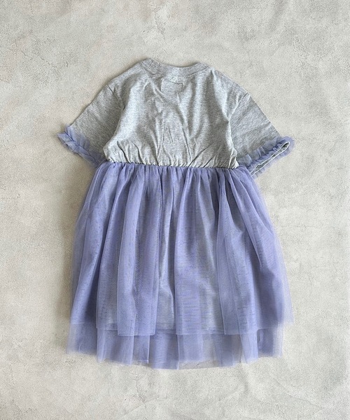 BIG FIELD（ビッグフィールド）の「チュールドッキングワンピース（90～150cm）（ワンピース・キッズ・オフホワイト/グリーン/杢グレー・140/130/120/110/100/90/150）」の13枚目の写真