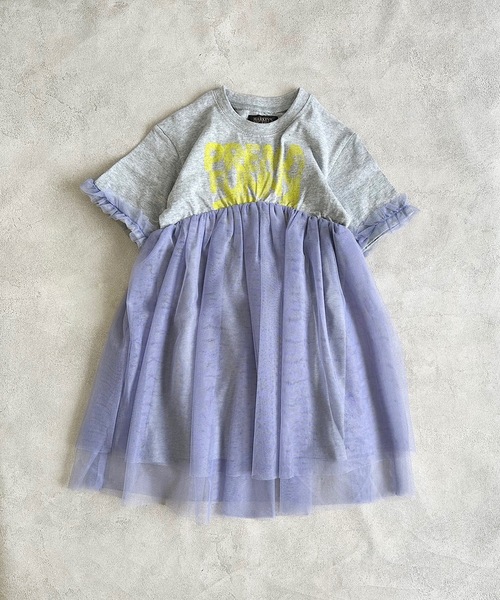 BIG FIELD（ビッグフィールド）の「チュールドッキングワンピース（90～150cm）（ワンピース・キッズ・オフホワイト/グリーン/杢グレー・140/130/120/110/100/90/150）」の12枚目の写真