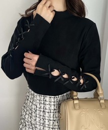 one after another NICE CLAUP | 袖リボンテレコトップス/ribbon collection(Tシャツ/カットソー)