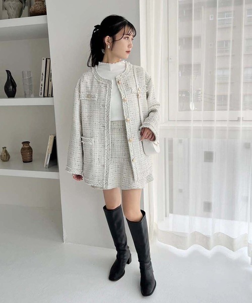 one after another NICE CLAUP(ワンアフターアナザーナイスクラップ)の「袖リボンテレコトップス/ribbon collection(Tシャツ/カットソー・レディース・ブラック/杢グレー/オフホワイト・FREE)」の19枚目の写真