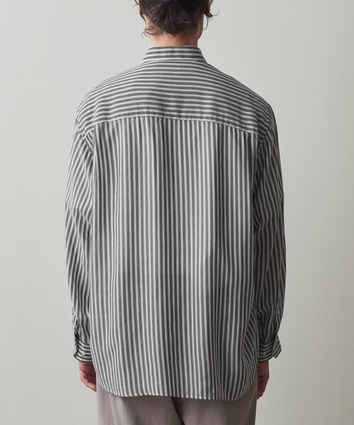 Steven Alan(スティーブンアラン)の「<Steven Alan> キュプラ ストライプ レギュラーカラー シャツ -LOOSE(シャツ/ブラウス・メンズ・ネイビー/その他1・S/M/L/XL)」の15枚目の写真
