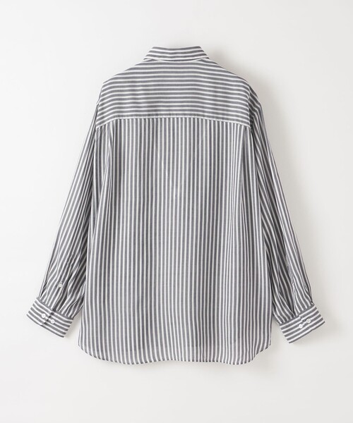 Steven Alan(スティーブンアラン)の「<Steven Alan> キュプラ ストライプ レギュラーカラー シャツ -LOOSE(シャツ/ブラウス・メンズ・ネイビー/その他1・S/M/L/XL)」の6枚目の写真