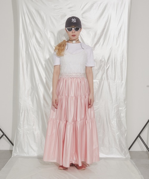 WC（ダブル シー）の「フリルレースキャミソール（キャミソール・レディース・ブラック/ホワイト・FREE）」の5枚目の写真