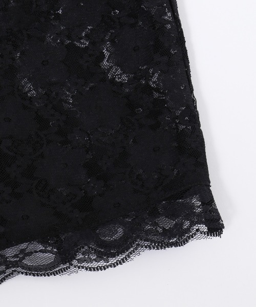 WC（ダブル シー）の「フリルレースキャミソール（キャミソール・レディース・ブラック/ホワイト・FREE）」の14枚目の写真