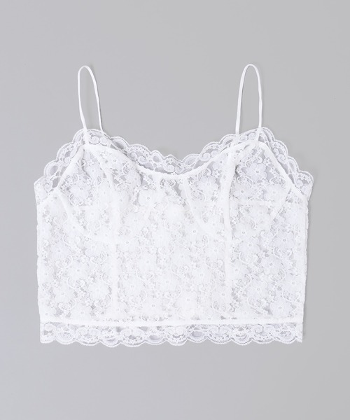 WC（ダブル シー）の「フリルレースキャミソール（キャミソール・レディース・ブラック/ホワイト・FREE）」の12枚目の写真