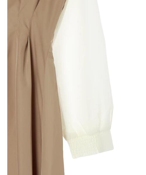 YECCA VECCA（イェッカヴェッカ）の「ベアドッキングワンピース（ワンピース・レディース・ベージュ/チャコールグレー・FREE）」の8枚目の写真