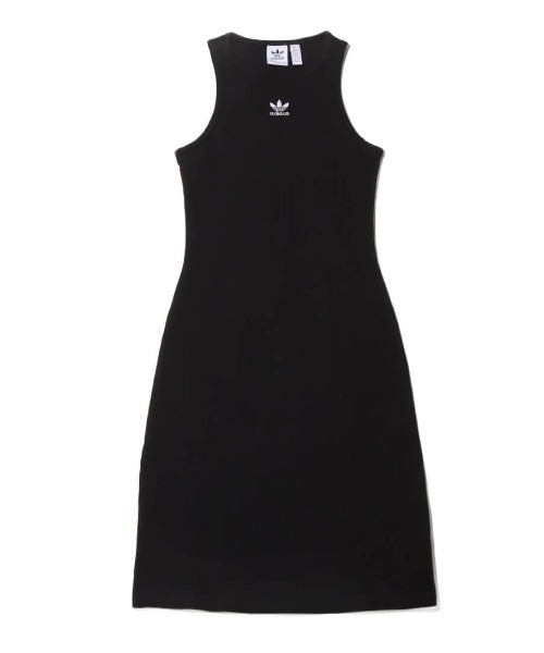 adidas(アディダス)の「adidas RIB TANK DRESS / アディダス リブ タンク ワンピース(ワンピース・レディース・ブラック・L/M/S)」の1枚目の写真