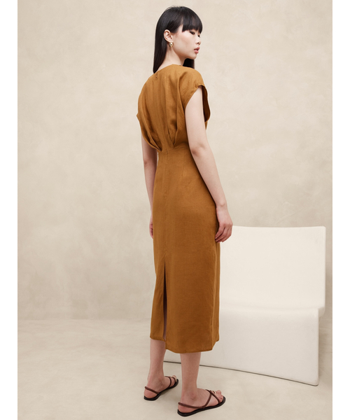 美品　完売品 バナリパ　 Mari ドレープ マキシドレス ワンピース Banana Republic（バナナリパブリック）の「Mari ドレープ