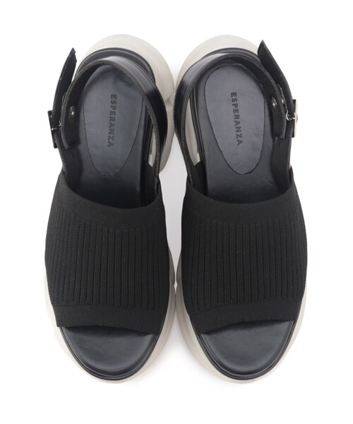ESPERANZA(エスペランサ)の「ニットアッパーサンダル 24SS(サンダル・レディース・ホワイト系3/ブラック系2/グレー系2/ベージュ系2・S/M/L/LL)」の15枚目の写真