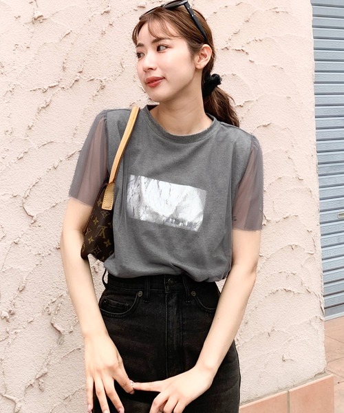 セール】【mily bilet】1枚で上級お洒落style。チュール重ね着