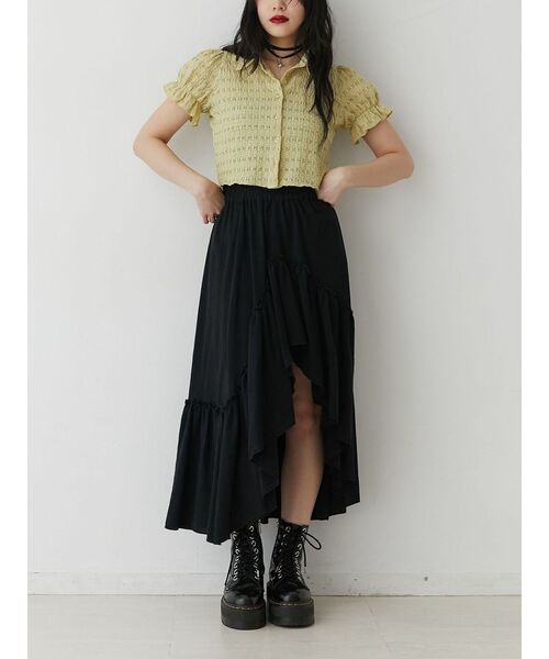 jouetie（ジュエティ）の「レースパフスリーブブラウス（シャツ/ブラウス・レディース・レッド/オフホワイト/イエロー/ブラック・MEDIUM）」の18枚目の写真