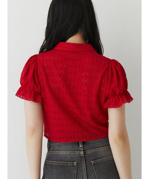 jouetie（ジュエティ）の「レースパフスリーブブラウス（シャツ/ブラウス・レディース・レッド/オフホワイト/イエロー/ブラック・MEDIUM）」の9枚目の写真