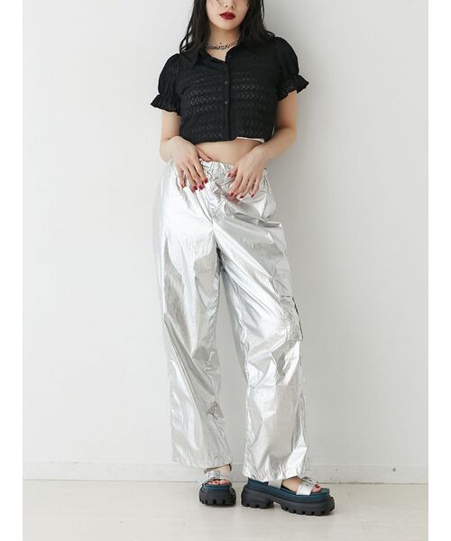 jouetie（ジュエティ）の「レースパフスリーブブラウス（シャツ/ブラウス・レディース・レッド/オフホワイト/イエロー/ブラック・MEDIUM）」の15枚目の写真