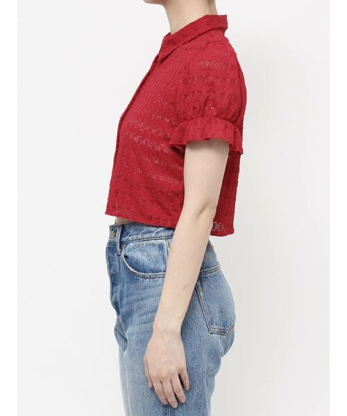 jouetie（ジュエティ）の「レースパフスリーブブラウス（シャツ/ブラウス・レディース・レッド/オフホワイト/イエロー/ブラック・MEDIUM）」の21枚目の写真