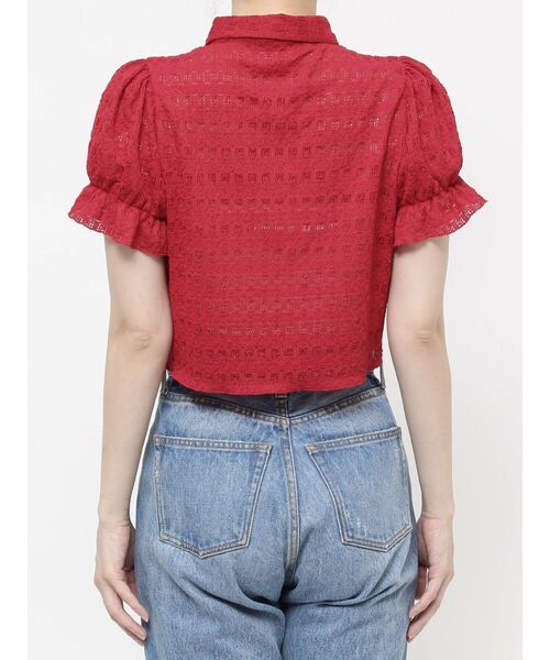 jouetie（ジュエティ）の「レースパフスリーブブラウス（シャツ/ブラウス・レディース・レッド/オフホワイト/イエロー/ブラック・MEDIUM）」の22枚目の写真