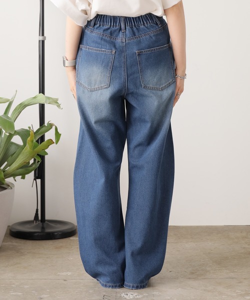AO2(アオズ)の「Damage Curve Denim / ダメージ加工 カーブデニムパンツ(デニムパンツ・レディース・ライトブルー/ネイビー/ホワイト・M/S)」の20枚目の写真
