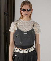 PRANK PROJECT | ボディーピアスレイヤードブラトップ / Body Piercing Layered Bra Top(ベスト)