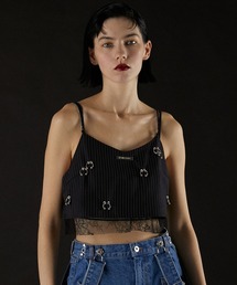 PRANK PROJECT | 【24SUMMER PRE ORDER】ボディーピアスレイヤードブラトップ / Body Piercing Layered Bra Top(ベスト)