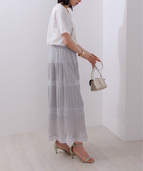 Eimee Law（エイミーロウ）の「2トーンニュアンスロゴTシャツ（Tシャツ/カットソー・レディース・スミクロ/オフホワイト・38）」の20枚目の写真