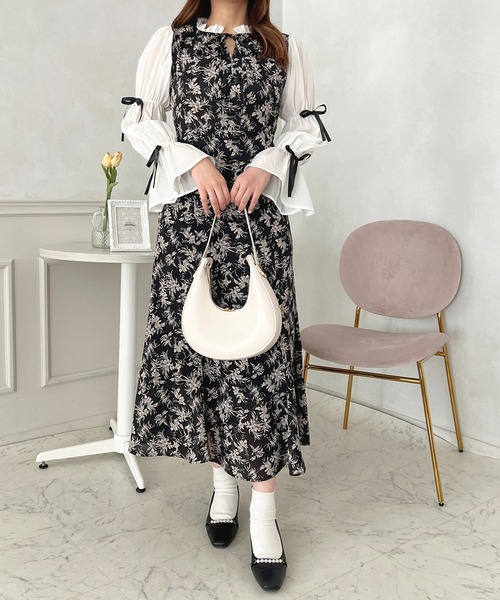 apres jour（アプレジュール）の「フロントリボンマムルークワンピース