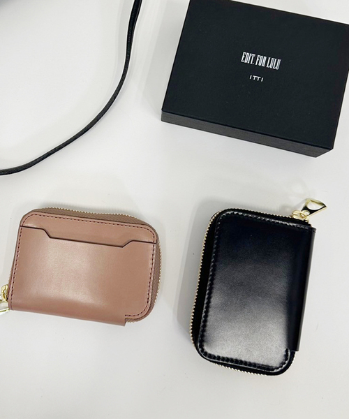 新品【ITTI × EDIT. FOR LULU】別注mini wallet セール】【ITTI × EDIT. FOR LULU】別注mini wallet（ピンク）（財布