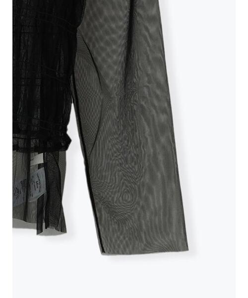 Samansa Mos2 blue（サマンサモスモスブルー）の「◎チュールプルオーバー+キャミソールセット（Tシャツ/カットソー・レディース・ベージュ/オフホワイト/ブラック・F）」の21枚目の写真