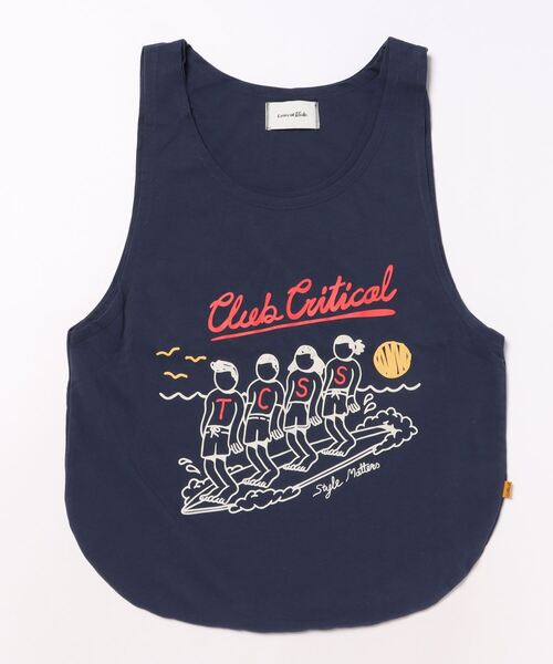 TCSS(ティーシーエスエス)の「HAND BAG/Critical Slide(クリティカルスライド)TCSSA4サイズ収納可能タンクトップ風デザインユニークハンドバッグ(トートバッグ・メンズ・ネイビー・FREE)」の10枚目の写真