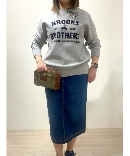 BROOKS BROTHERS(ブルックスブラザーズ)の「コットン ストレッチ ファイブポケット デニム ミディスカート(デニムスカート・レディース・ブルー・0/2/4/6/8)」の8枚目の写真