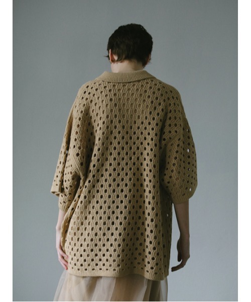 AMAIL（アマイル）の「Hole hole knit（ニット/セーター・レディース・ブルー/ベージュ・FREE）」の9枚目の写真