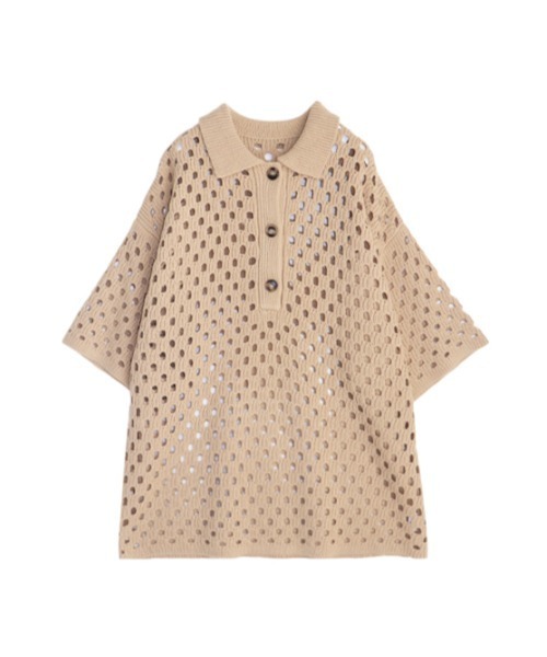 AMAIL（アマイル）の「Hole hole knit（ニット/セーター・レディース・ブルー/ベージュ・FREE）」の15枚目の写真