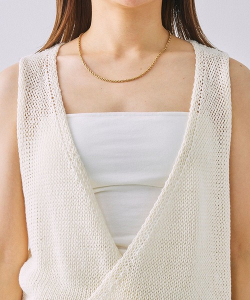 BABYLONE（バビロン）の「カシュクールニットジレ（ニット/セーター・レディース・オフホワイト/ベージュ・フリー）」の19枚目の写真